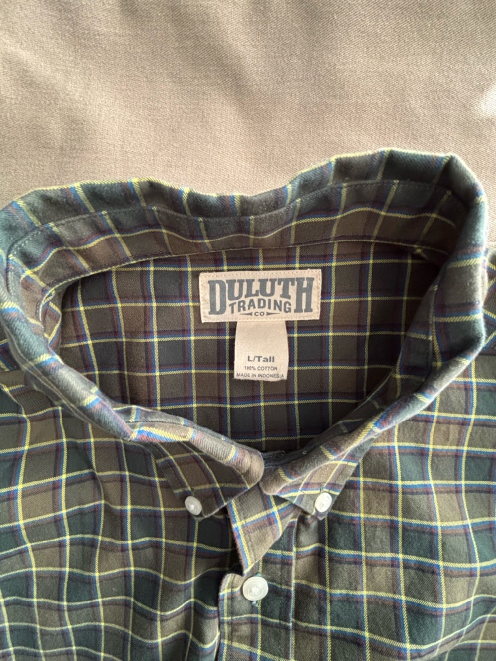 Duluth Trading Co Green Plaid Button-Down Shirt - Picture 2 of 2